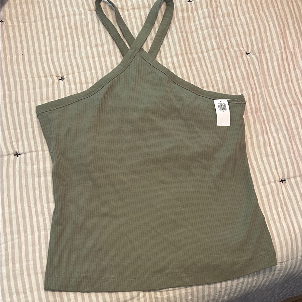 Olive Green Women's Halter Top